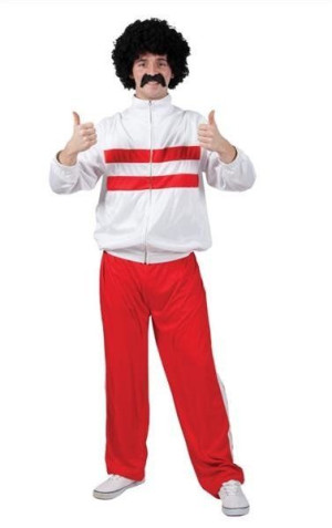 Strój Dres Dresa Biało-czerwony Dresy Lata 80 - Xl