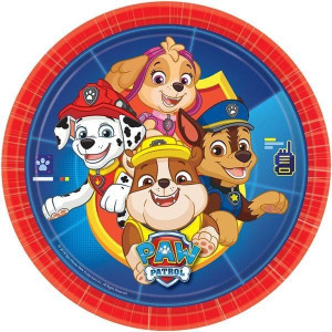 Talerzyki Papierowe Niebieskie Psi Patrol 23 Cm