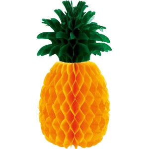 Dekoracja Papierowa Ananas Żółty 29x16 Cm