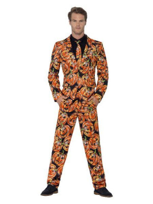 Strój Garnitur Dynia Wzory Dyni Halloween - M