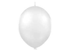 Balony Lateksowe 27 Cm Białe Z Łącznikiem 100 Szt