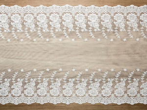 Koronka Załamana Biel 0,45x9m Obrus Bieżnik