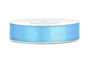 Tasiemka Wstążka Satynowa Błękitna Błękit 12mm/25m
