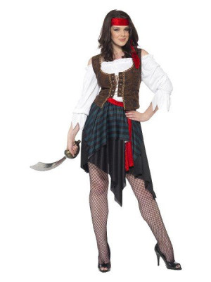 Strój Piratki Piratka Czarna Piraci Morze - S
