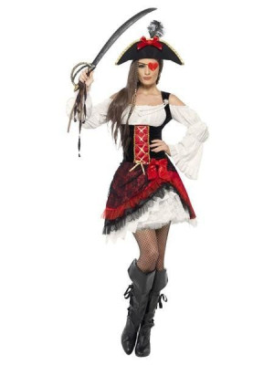 Strój Sexy Piratka Piratki Czarny Piraci - M