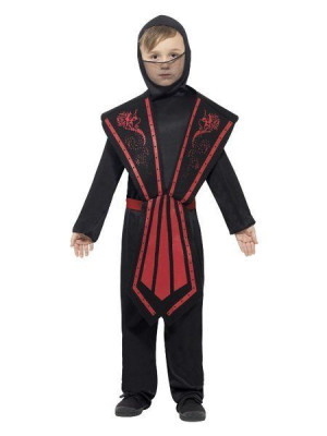 Strój Ninja Ninji Czerwony Smok Wojownik - 128