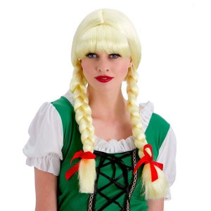 Peruka Bawarka Blond Bawarki Warkocze Oktoberfest