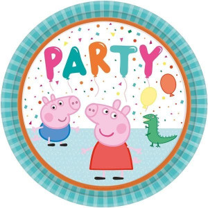 Talerzyki Papierowe Kolorowe Świnka Peppa 23 Cm