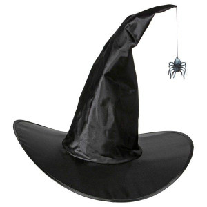 Kapelusz Czarownicy Z Pająkiem Halloween Czarny