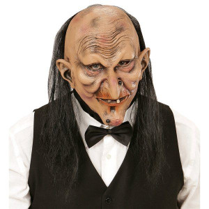 Maska Wiedźmy Lokaja Czarownicy Włosy Halloween