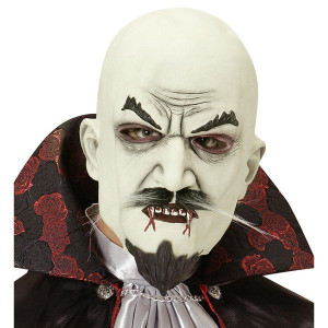 Maska Wampira Z Wąsami Lateksowa Halloween