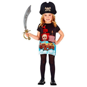 Strój Mała Piratka Sukienka Kapelusz - 104