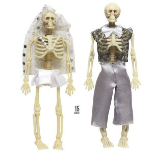 Dekoracja Szkielet Młoda Para Halloween Kości 15cm