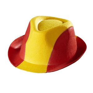 Kapelusz Hiszpański Fedora Żółto-czerwony
