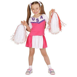 Strój Cheerleaderka Różowa Bluzka Spódniczka - 158