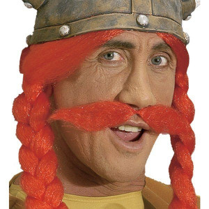 Wąsy Rude Obelix Charakteryzacja Pomarańczowy Wąs