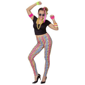 Strój Dziewczyny Disco Lata 80 Panterka Korale - L