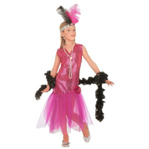 Strój Brigitte Glamour Flapper Retro Różowy - 116