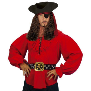 Strój Koszula Pirata Średniowieczna Czerwona - Xl