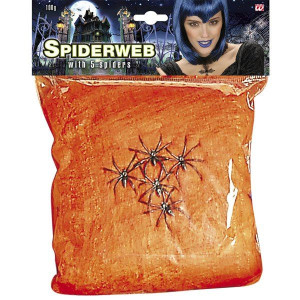 Pajęczyna Pomarańcz Z Pająkami Halloween 100g