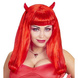 Peruka Diablica Czerwona Diabeł Halloween