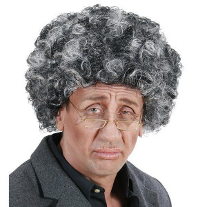 Peruka Starzec Starca Stary Pan Afro Siwe Dziadek