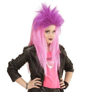 Peruka Dziecięca Punk Długie Włosy Neon Neonowa