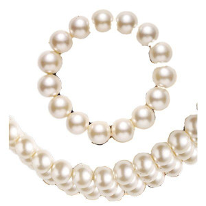 Perły Białe Choker I Bransoletka Retro Barok