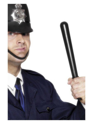 Pałka Policyjna Czarna 33 Cm Z Piszczałką Policja
