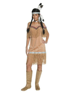 Strój Indianki Indianka Indiański Frędzle - M