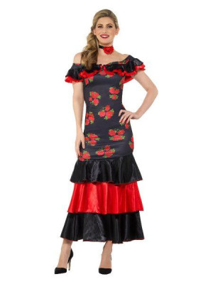 Strój Flamenco Damski Hiszpanka Tancerka - Xl