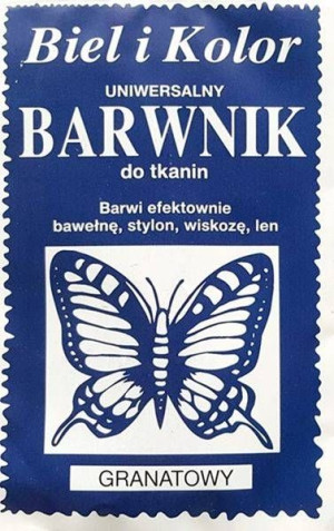 Barwnik Do Tkanin Granatowy Uniwersalny Farba