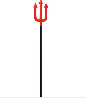 Widły Czerwone Trójząb Diabła Diabelski 55 Cm