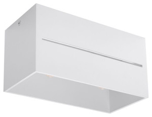Biały geometryczny plafon LED - EX510-Lobi