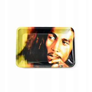 Tacka metalowa do ziół zamyslony Bob Marley Duża