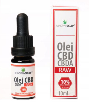 Olej konopny RAW 10% CBD+CBDA 10ML 1000mg analiza