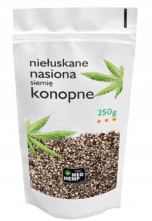 Niełuskane Ziarno Konopi 250g Med Hemp