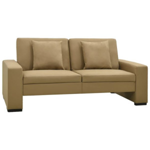 Rozkładana sofa, cappuccino, sztuczna skóra
