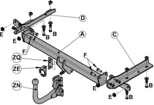 Hak holowniczy Witter Opel Astra IV J Hatchback 2010-2015