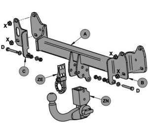 Hak holowniczy Witter BMW Seria 5 GT F07 09-17