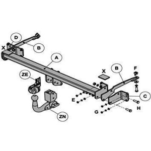 Hak holowniczy Witter Ford Transit Connect V408 10.2018-