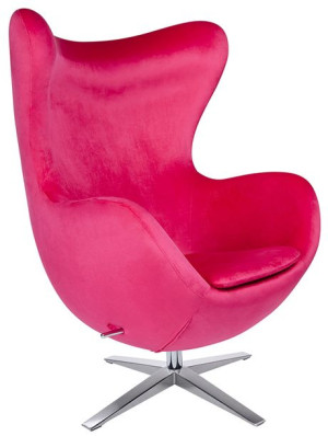 Obrotowy fotel w kolorze fuksja glamour  - Eggi 2X