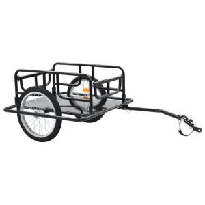 Lumarko Transportowa przyczepa rowerowa 130x73x48,5 cm, stalowa, czarna