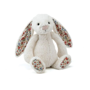 Jellycat Przytulanka Królik kremowy uszy w kwiatki 18cm