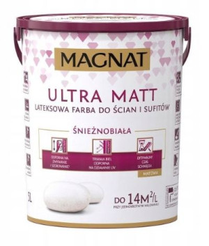 Farba Magnat Ultra Matt Do Sufitów Biała 10l