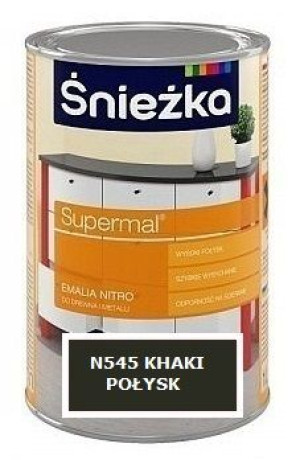 Śnieżka Supermal Emalia Nitro Khaki Połysk 10l