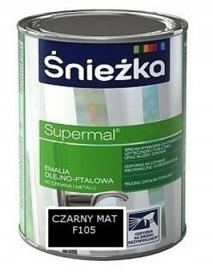 Supermal Emalia Olejno-ftalowa Czarny Mat 0,2l