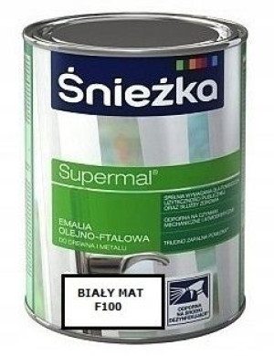 Supermal Emalia Olejno-ftalowa Biały Mat 0,8l