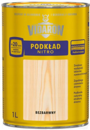 Podkład Do Drewna Nitro Vidaron Bezbarwny Mat 1l