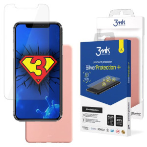 ZESTAW do iPhone X / XS - 3mk SilverProtection+ i 3mk Matt Case Lychee